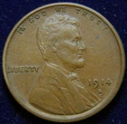 1914-S CIRCULATED LINCOLN WHEAT CENT PENNY, GRADE: EF, XF, BETTER DATE!