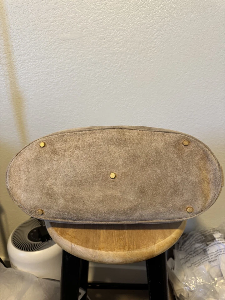 BVLGARI Decollete Bolso de Mano de Gamuza Beige Bolso de Hombro Foto 4 de 4