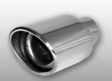 Resonated Oval Slant Exhaust Tip 2.25" Inlet 4.5" X 3.75" Outlet 7" Overall