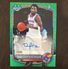 Topps 2025-26 Bowman Darryn Peterson Kansas Jayhawks CPA-DP Auto Green 26/99