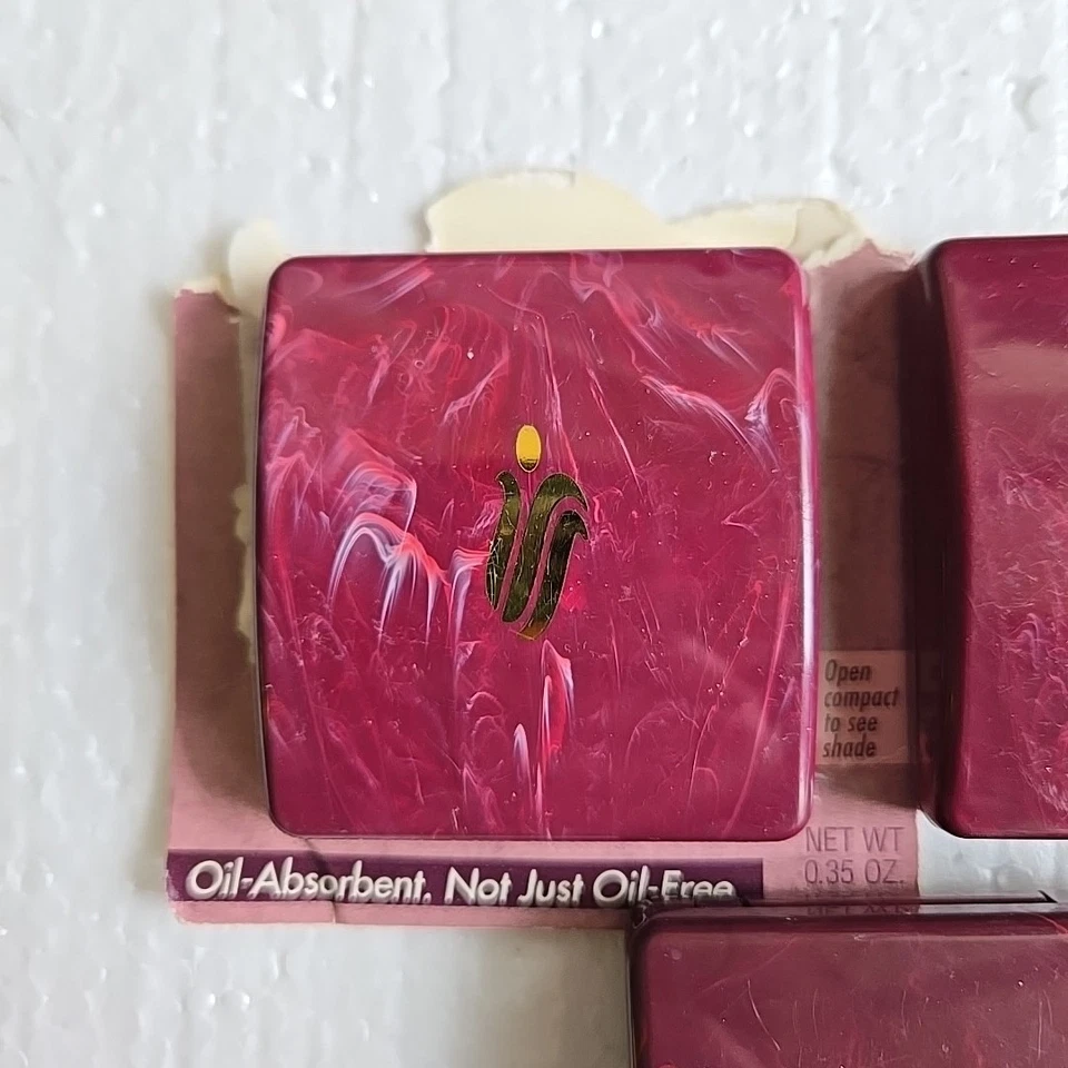 Tres nuevas SEDA DE MAÍZ sin color translúcido aceite absorbente polvo prensado raro rojo  Foto 2 de 4