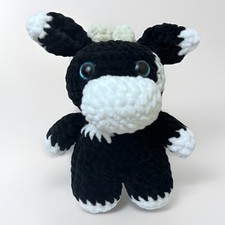 Cow Amigurumi Crochet Black And White Stuffed Toy Doll Plushie Handmade