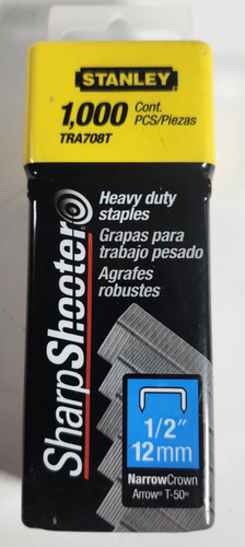 Graffette Stanley Resistenti Da 12 Mm, Confezione Da 1000 Pezzi: Per Coperture, Isolamento E Lavori Pesanti.
