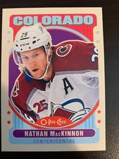 OPC 2021-22 NATHAN MACKINNON RETRO HOCKEY CARD #19 COLORADO AVALANCHE