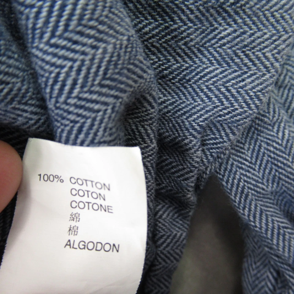 Camisa Gap Mujer Pequeña Manga Larga Botón Frontal Exterior Azul Bolsillo Calce Clásico Foto 4 de 4