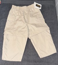 NWT Osh Kosh B gosh Boys Khaki Pants Zip Off To Shorts Size 18 Months