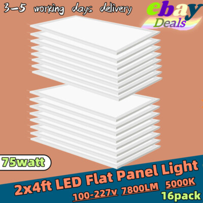 4-20PC 2x4 LED Panel Light 75 Watt Dropped Ceiling Troffer Fixture Recessed Lamp