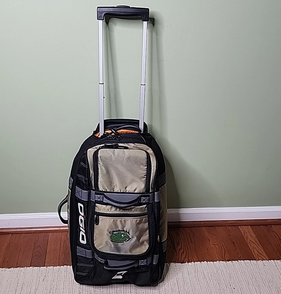 Bolsa de viaje con ruedas Ogio negra marrón para equipaje de mano ruedas escala 22 pulgadas Foto 4 de 4