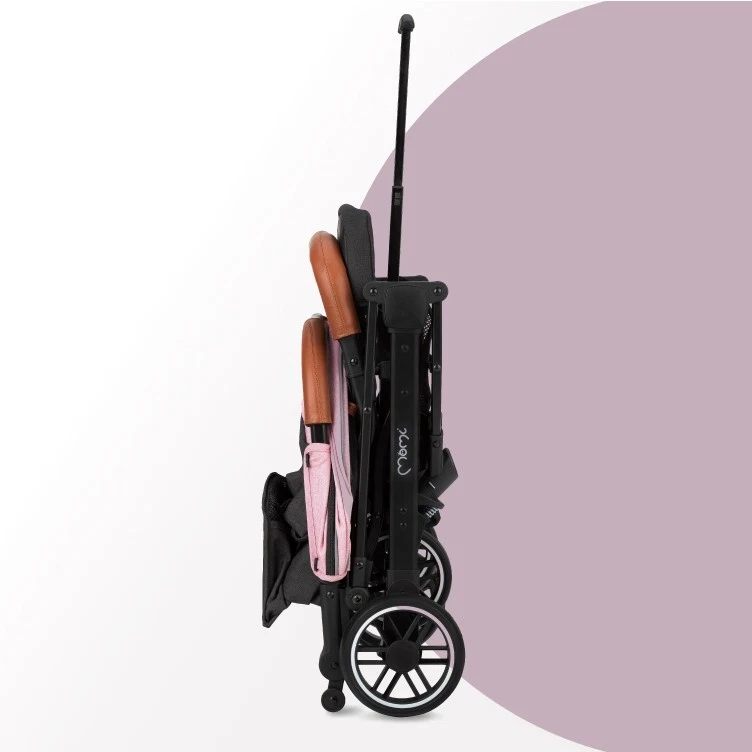 MoMi ESTELLE Buggy Kinderwagen - Leicht, Stoßdämpfung 4 Räder, Koffer - Rosa - Bild 4 von 4