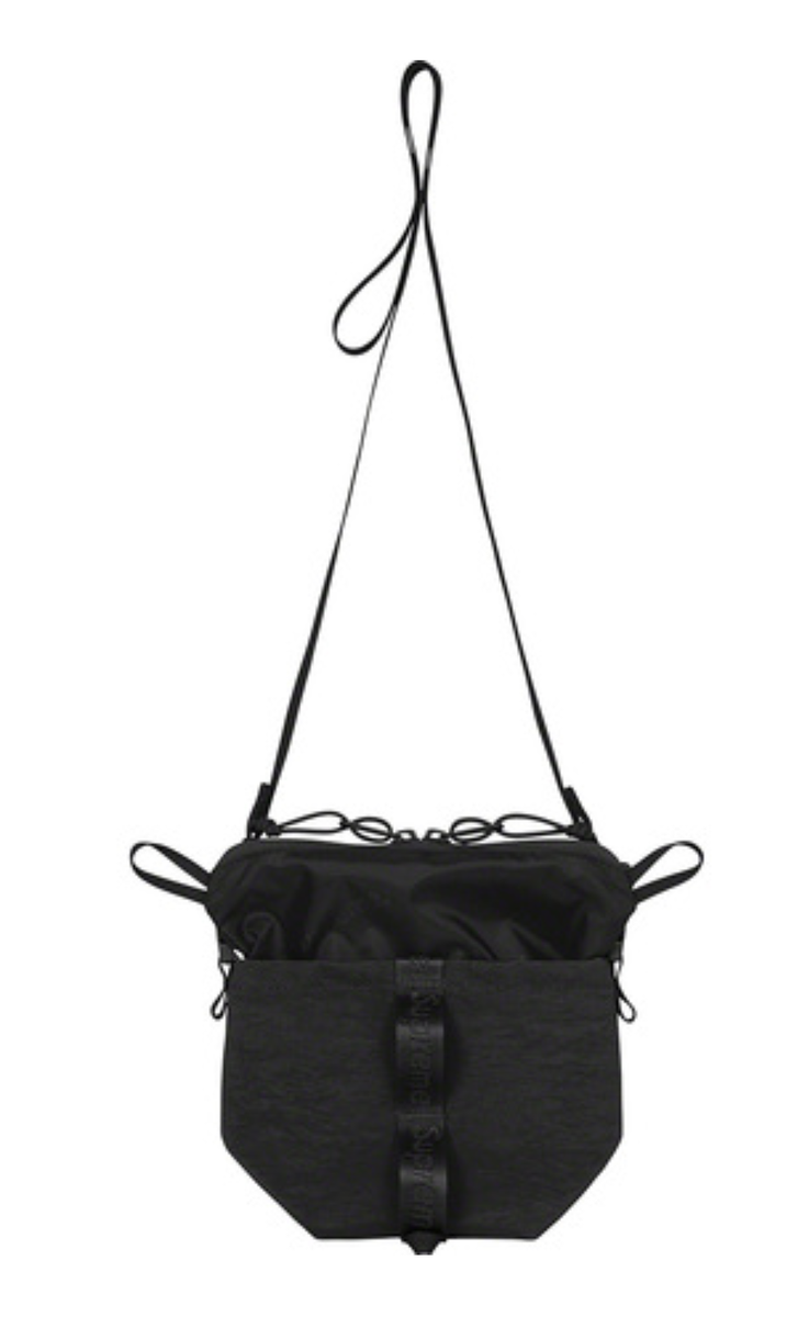 New Supreme Neck Pouch Bag Black Embossed Box Logo Fall Winter