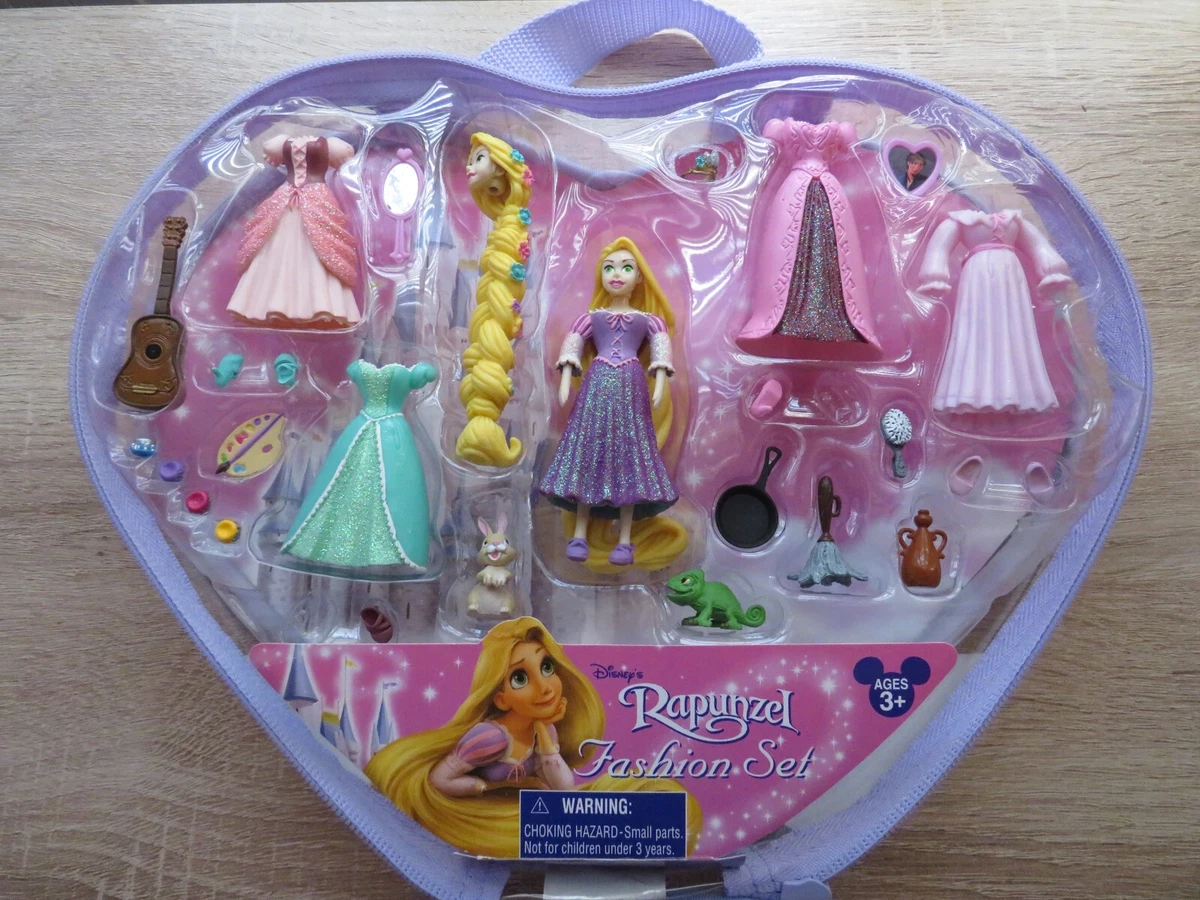 Rare Disney Parks RAPUNZEL Princess Fashion Set TANGLED Polly Pocket Style  Dolls