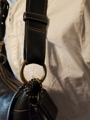 バッグ Old Coach Black Leather Shoulder Bag y2k 90s COACH Leather Shoulder Bag Y2K Grunge Vintage Black Purse USED