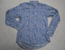 Alan Stuart Button Up Shirt Mens Large Blue Abstract USA