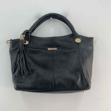 Black Pebbled Leather Onna Ehrlich Satchel/top Handle Bag - Women's Purse