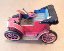 Vintage Trade Mark Modern Toys Tin Litho Lever Action Model T Toy Car