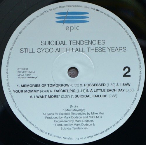 Suicidal Tendencies- Still Cyco After All These Years- MOVLP (2013 RE)- 180 Gram - Picture 9 of 9