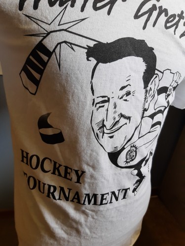 WALTER GRETZKY VINTAGE HOCKEY TOURNAMENT T-SHIRT #99 WAYNE GRETZKY BRANTFORD  - Picture 5 of 15