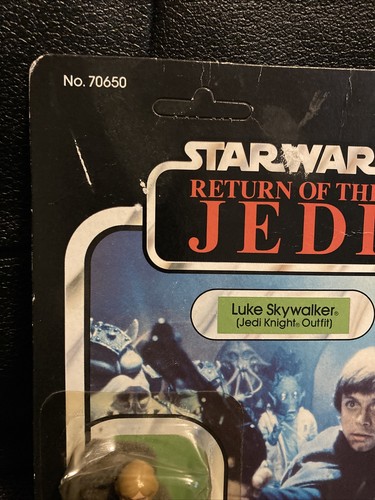 1983 Kenner Star Wars Luke Jedi 65 Back a Debut Cardback Tru Sticker Moc Vintage - Picture 2 of 12