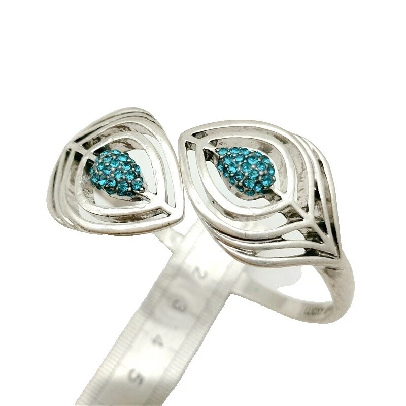 Chapado En Plata Lucky Brand Turquesa Joyería de Moda