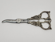 VICTORIAN ORNATE STERLING SILVER SHEARS ITALY GRAPE PATTERN