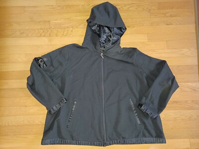 NWT Lane Bryant Venezia Black Track Suit 26/28 Jacket Hooded