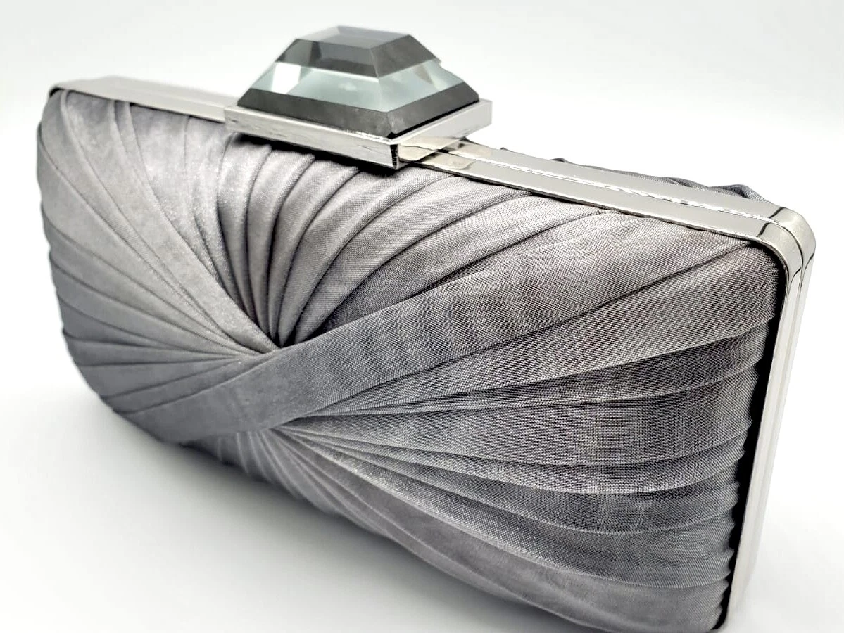 Grey evening clutch sale