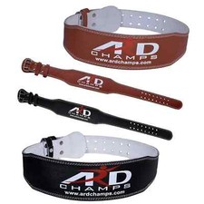 ARD 4" Leather Weight Lifting Belt Gym Strap Back Support Bodybuilding Training