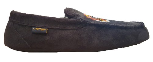 Mens Moccasin Slippers Ed Hardy Black 