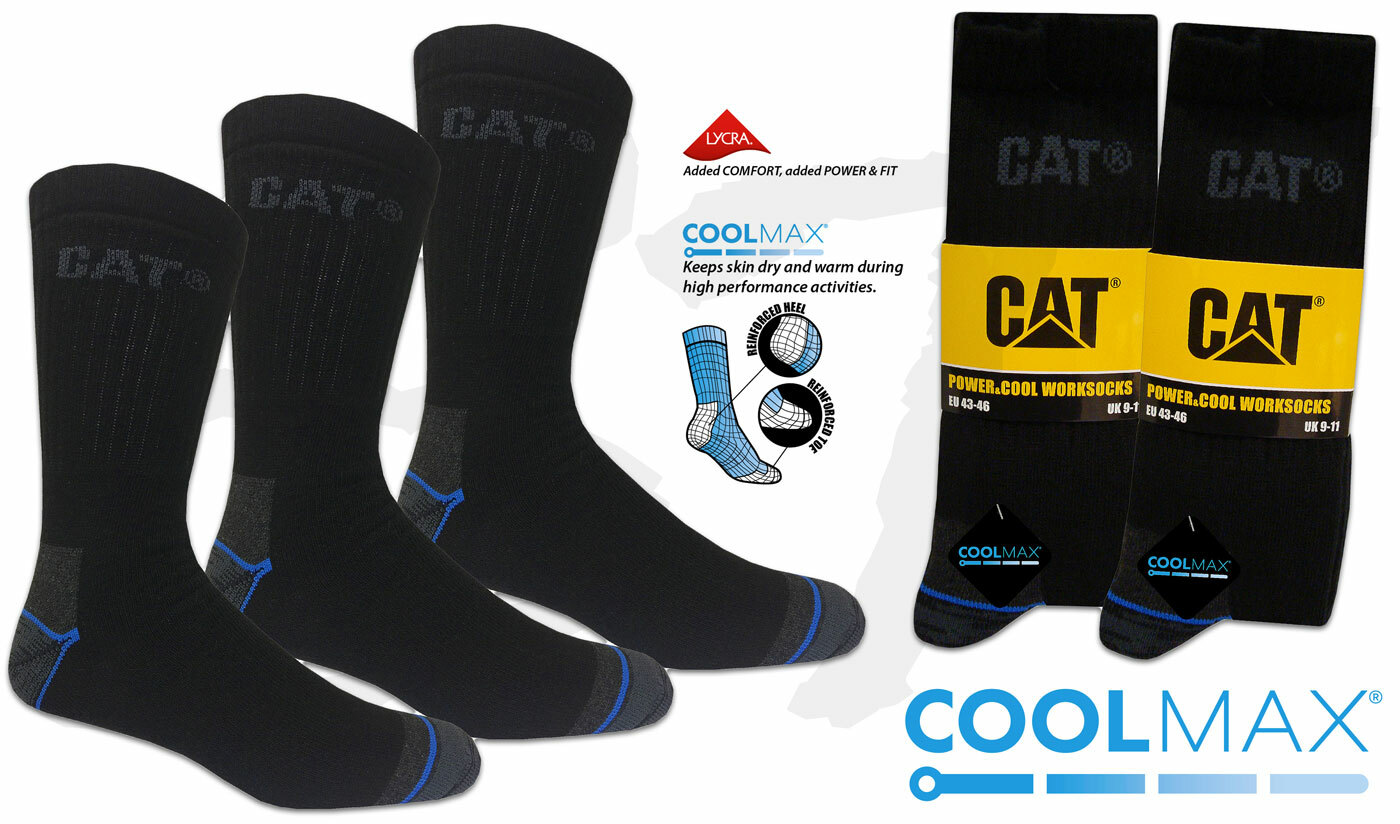CAT CATERPILLAR Socken Arbeitssocken Arbeits Sneaker Business Strümpfe