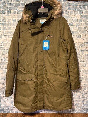 NWT Columbia Suttle Mountain Long Insulated Jacket Women's Large Olive  Green