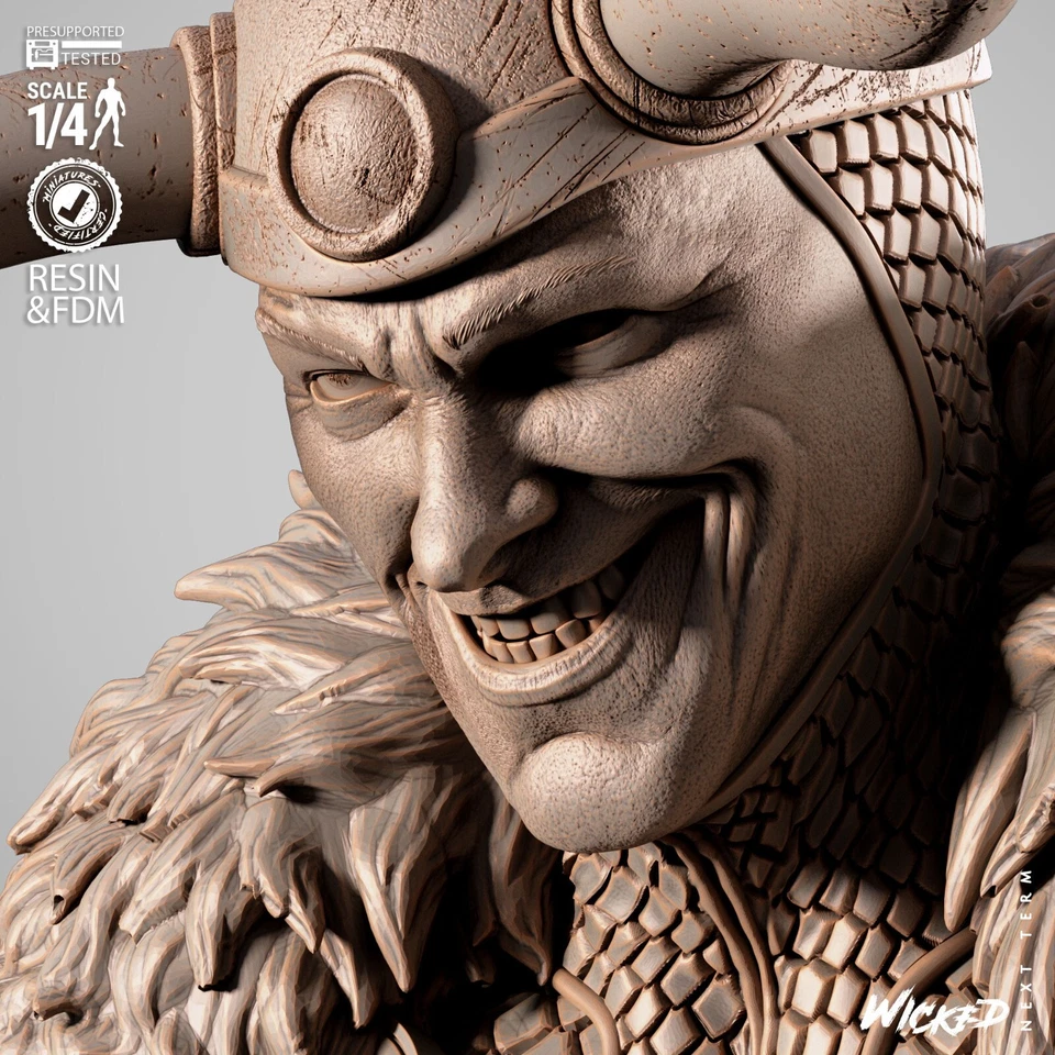 Busto retrato Loki 2025 impreso en 3D Fan Art de Wicked Foto 3 de 4