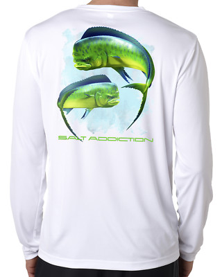 Salt Addiction Saltwater Performance long sleeve microfiber fishing t shirt Mahi