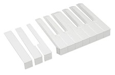 Jiayouy Complete Set 52Pcs Plastic Piano Keytops with Fronts Piano Key Tops