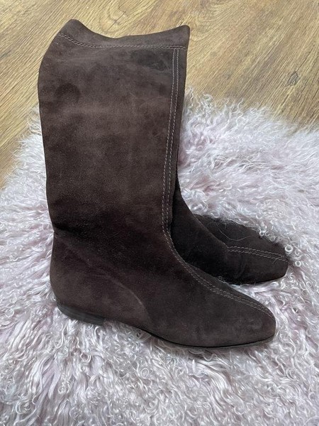Women Rene Mancini Boots Brown Suede 37