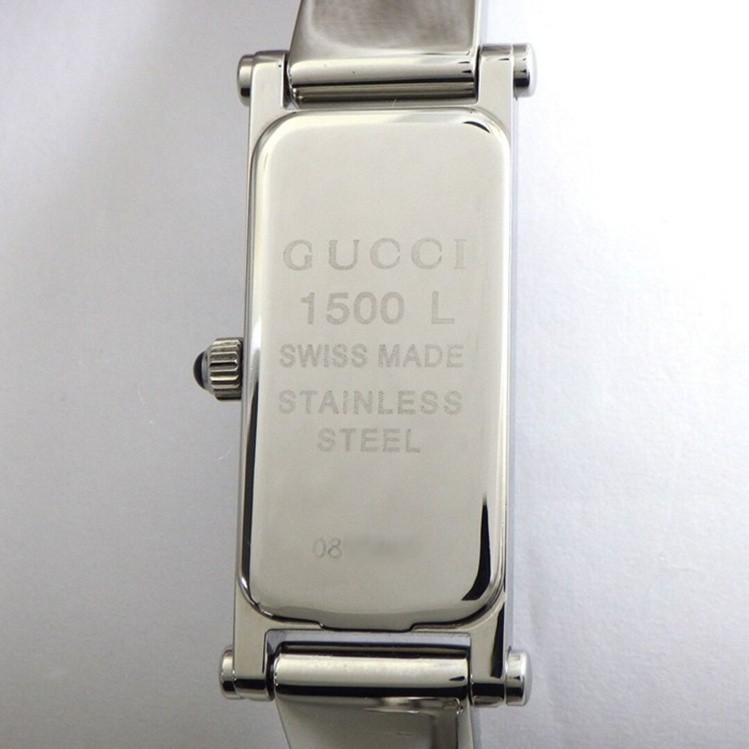 Gucci 1500L Bangle Watch Rectangular Black Dial S… - image 4