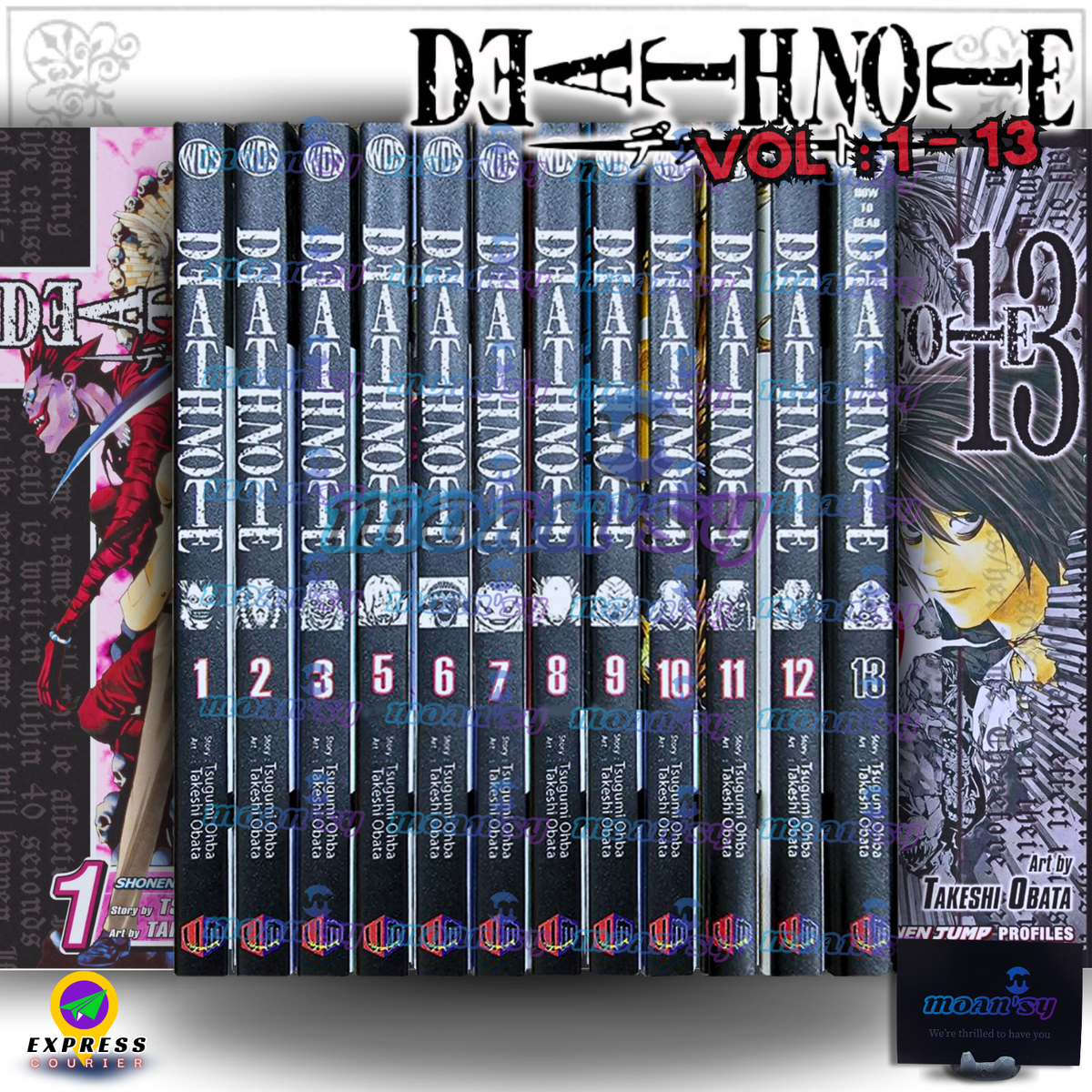 Death Note Volume 1-13 Manga English Full Set Comic Books New by