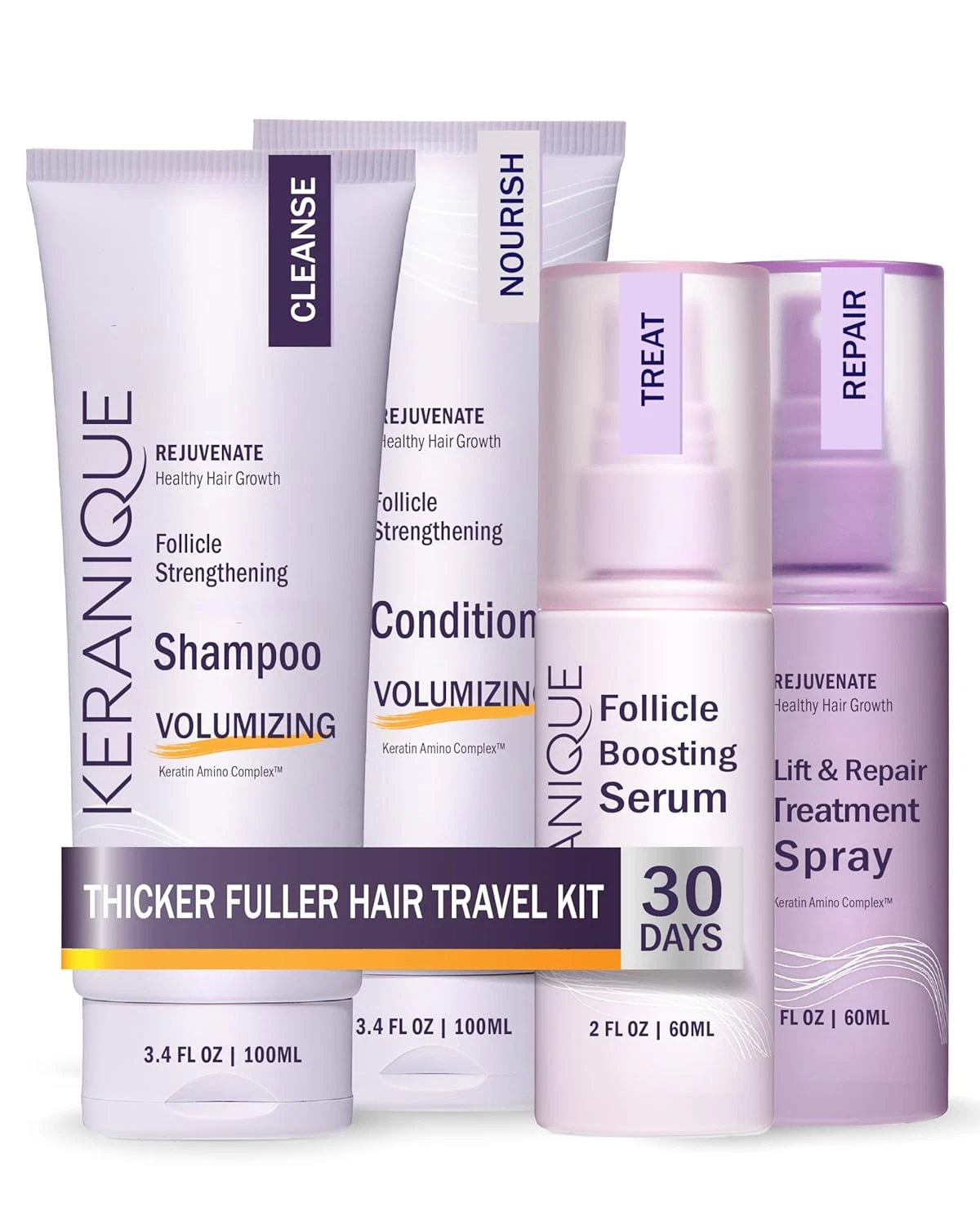 Hair Products Set for Thinning Hair - Volumizing Shampoo, Conditioner, Follicle