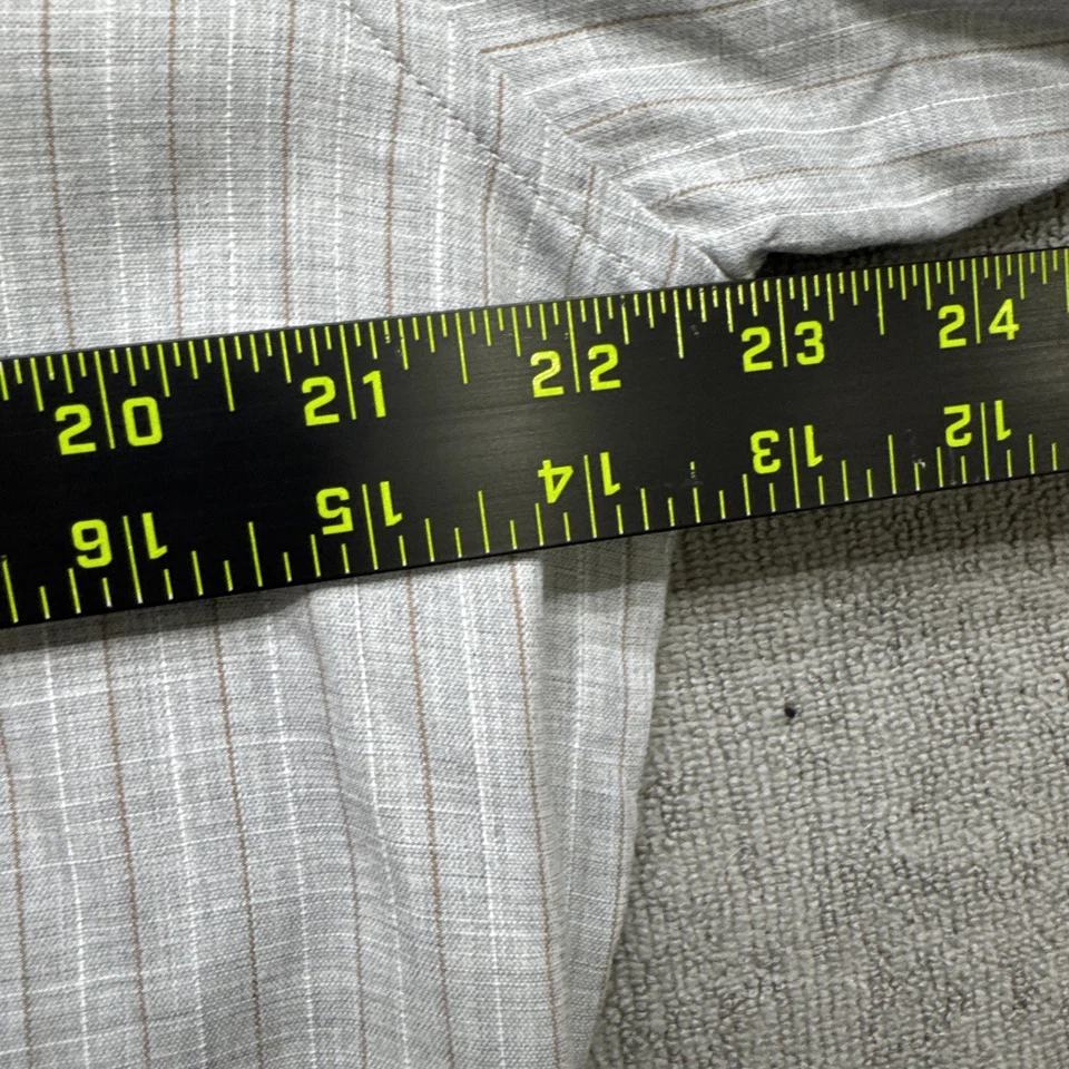 Camisa de vestir Billy Reid gris a cuadros ajuste estándar botón delantero para hombre talla 16” Foto 4 de 4