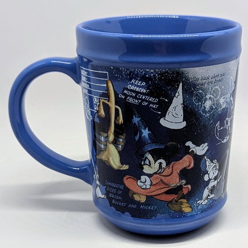 Disney Mickey Mouse ZAUBERLEHRLING Kaffeebecher mit Besen Rührer Vintage - Bild 3 von 10