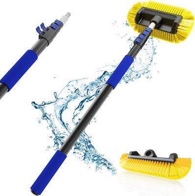 18Ft Reach Car Wash Brush with Long Handle, Car Cleaning Brush 12-Inch Soft Bris