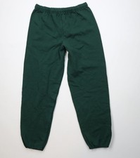 Vintage 90s Y2K Streetwear Mens XL Faded Blank Heavy Sweatpants Joggers Green