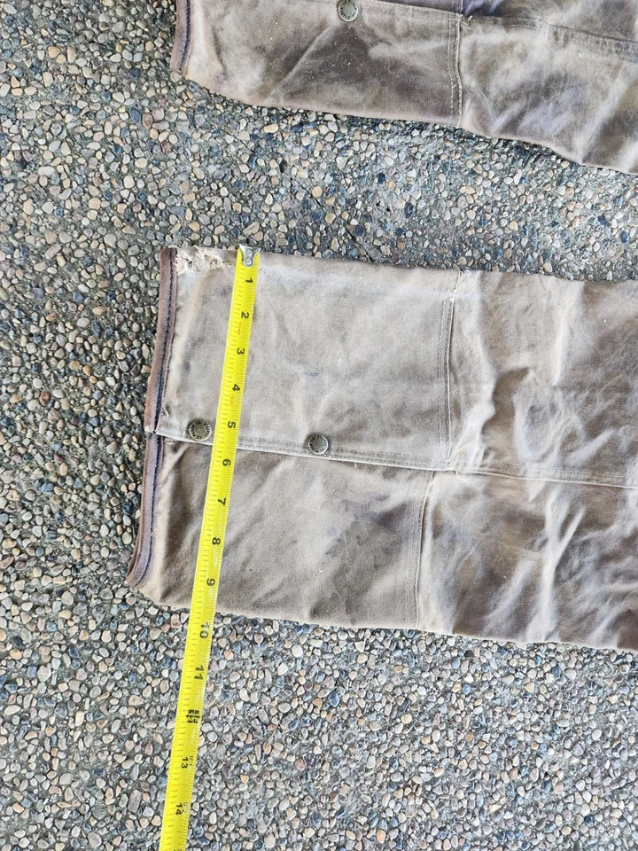 Filson hunting chaps vtg waxed canvas 100% cotton USA - Image 2 of 4