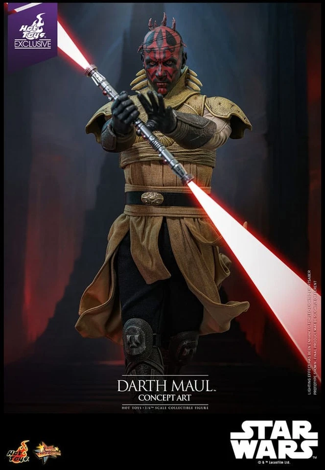 Darth Maul Concept Art 35 cm Hot Toys Exclusive Star Wars 1500 Unidades - Imagen 3 de 4