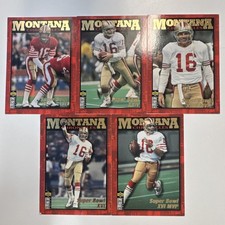Upper Deck Montana Chronicles Joe Montana Super Bowl 5 Cards 49ers Vintage 1995
