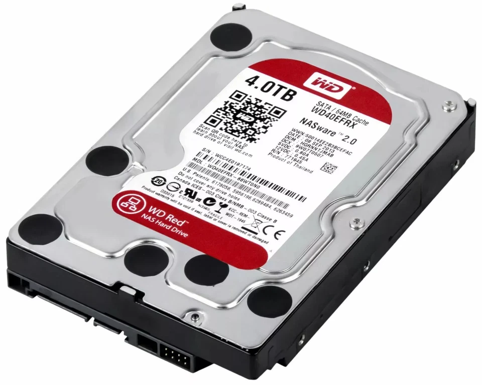 WD RED 4TB WD40EFRX 5400U/min SATA III 64MB 3.5" NASware 3.0 WESTERN DIGITAL HDD - Bild 2 von 3
