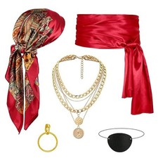 Captain Pirate Outfits Pirate Bandana Sash Captain Pirate Costume Accessories