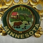 Vintage Minnesota Crab Spinner Keychain Moose Duck Rolling Eyes 1.5x1.5. — photo 3