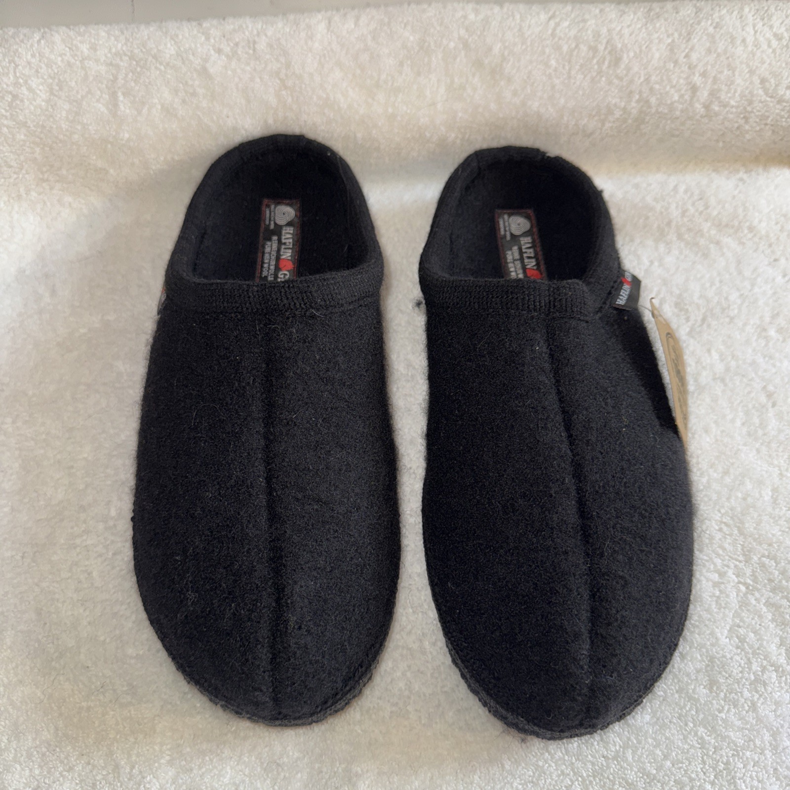 SAOLA Zoccolo unisex HAFLINGER AT Nordkap suola rigida in lana nero EU 43 US 11 5 W & 10 M