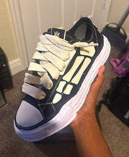 AMIRI Mens Black/White Colorblock Low Top Lac...