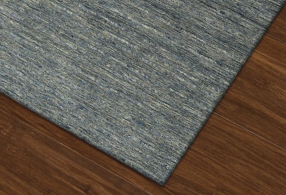 3x5 Dalyn Blue Flat Gradient Lines Solid Door Mat RY7 - Aprx 3' 6" x 5' 6" - Image 2 of 2
